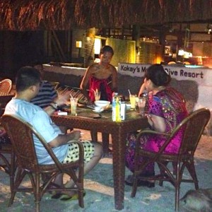 Eating "OUT" Is Fun - Kokay's Maldito Dive Resort: beach restaurant