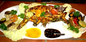 Kokay's Maldito special seafood platter - good for ten: Here we are