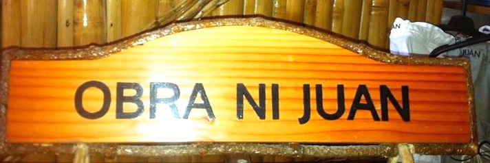 Obra ni Juan tag board inside the Souvenir Shop